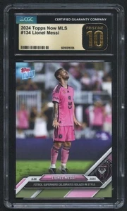 LIONEL MESSI 2024 Topps Now MLS Soccer Card #134 Inter Miami CGC 10 BLACK LABEL - Picture 1 of 6