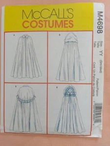 McCall's 4698 Misses' Costume Capes Pattern Size 8-10-12-14 - Foto 1 di 2