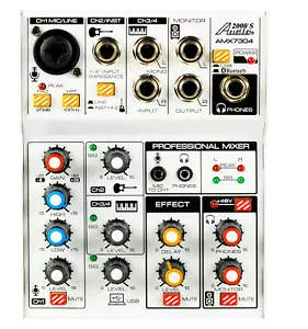 Audio2000s AMX7304 Four-Channel Audio Mixer w/USB Interface & Sound Effect-NEW - Picture 1 of 3