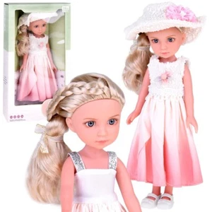 Puppe mit lange Haaren Spielpuppe 34cm  klassische Schönheit in einem Hut JO - Bild 1 von 7