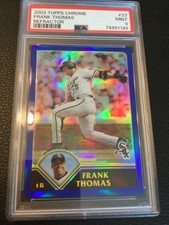 2003 TOPPS CHROME FRANK THOMAS REFRACTOR PSA 9 120/699 #23 MLB CARD