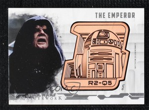 2017 Star Wars Masterwork Medallion Bronze /150 Emperor Palpatine R2-Q5 The 1j8