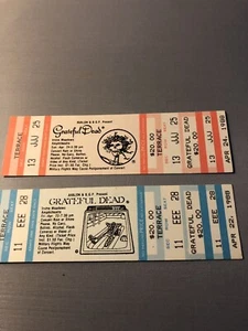 2 UNUSED GRATEFUL DEAD CONCERT TICKETS IRVINE MEADOWS CA 1988!!! - Picture 1 of 1