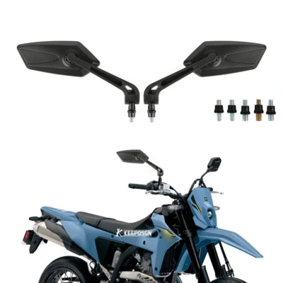 Espejos retrovisores laterales negros para moto Suzuki DRZ400 DRZ400SM DR 125 150 650 Foto 1 de 4