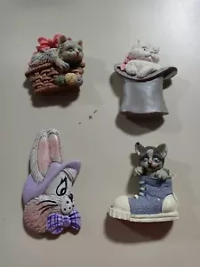 4 cat refrigerator Magnets - Picture 1 of 2