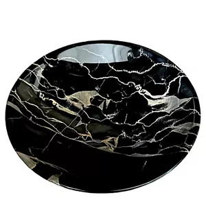 Black Portoro Marble Centerpiece Bowl Home Decor Interior Design Ø 20Cm - Picture 1 of 6