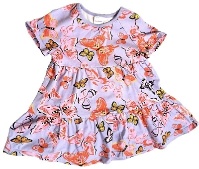 Hanna Andersson 6-7 Butterfly Twirl Power Top Raglan Sleeve Ruffle Multicolor - Image 1 of 4