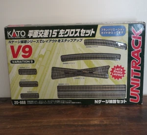 KATO N-Scale #20-868 V9 (Variation 9) ~ 15 DEGREE LEFT CROSSING Track Set - Picture 1 of 17
