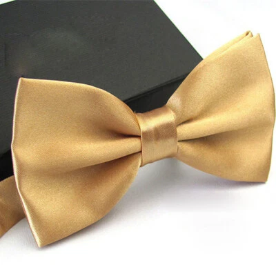 Bowtie Mens Adjustable Formal Wedding Party Necktie Bow Tie Solid Color Tuxedo - Image 1 of 4