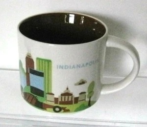 Starbucks You Are Here Indianapolis Coffee Cup Mug Collector Series 14oz 2017 - Picture 1 of 6