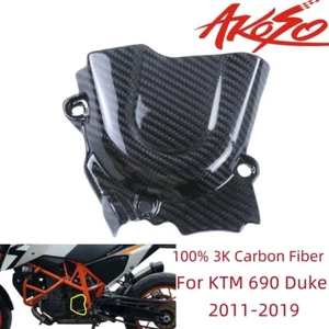 2011-2019 100% Carbon Fiber For KTM 690 Duke Sprocket Cover Engine Chain Fairing - Picture 1 of 11