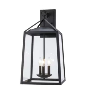 Monteaux Lighting Blakeley 3-flammige schwarze extra große Außenwandleuchte - Bild 1 von 13