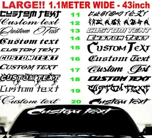 custom sticker decal car sign window full windscreen LARGE BIG 1100mm banner - Picture 1 of 11