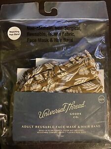 Universal Thread Adult Face Mask and Hair Band OSFM