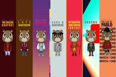 Póster de portadas de álbum Kanye West (20x30) pulgadas Foto 1 de 2