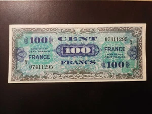 Billet 100 Fr " FRANCE " occupation 1944 Serie X WW2 Forbes USA Print !! TTB - Imagen 1 de 2