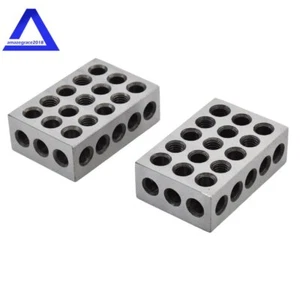 New 1 Matched Pair 1-2-3 Blocks 23 Holes .0002" Machinist 123 Ultra Precision - Photo 1/9