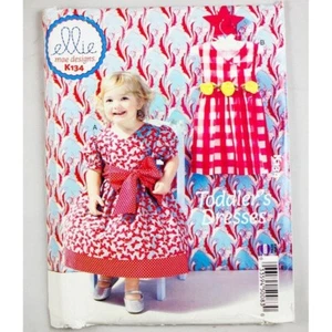 Ellie Mae Designs Sewing Pattern K134 Toddlers Dresses Size 1-4 UNCUT - Picture 1 of 2