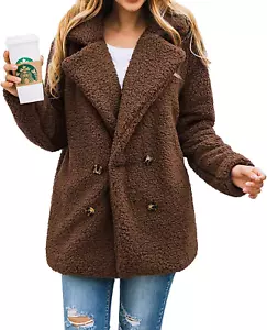 Women'S Fashion Winter Coat Sherpa Fleece Faux Fur Shearling Oversized Trendy Ja - Picture 1 of 12