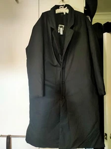 Nique Black GenderU Puffer Overcoat Size L - Picture 1 of 3