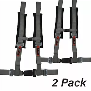 Pair of Silver 4 Point Harnesses for UTVs - Picture 1 of 3