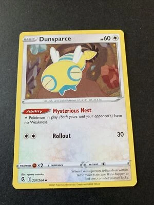 2021 Pokémon Nintendo basic dunsparce 207/264 - Image 1 of 3