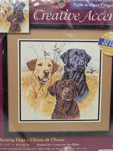 Dimensiones Perros de Caza Kit Punto de Cruz Contado Labrador Retrievers 79042 - Imagen 1 de 5