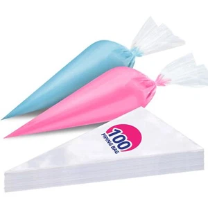 100 Pcs Disposable Icing Piping Bags 12 Inch Pastry Frosting Bags for Cake Decor - Picture 1 of 7