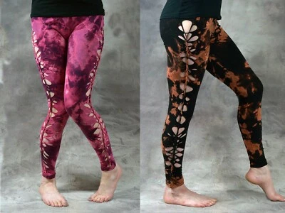 LEGGINGS DE TIE TYE Nudar Tejido Personalizado Psytrance Festival Hippy Pixie Clubbing Foto 1 de 4