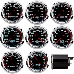 Tacómetro de refuerzo automático para automóvil de 2" 52 mm Temperatura del agua Temperatura del aceite Medidor de presión de aceite Voltaje - Imagen 1 de 25