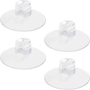 4 Pack Bathroom Shower Caddy Connectors Suction Cups, Heavy Strength Clear - Picture 1 of 5