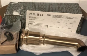 Brizo Invari 9" Non-Diverter Tub Spout RP100328GL 1/2" Luxe Gold - Picture 1 of 5