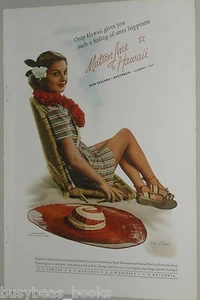 1938 MATSON Lines advertisement Hawaii girl on beach Anton Bruehl photo print ad - Picture 1 of 4