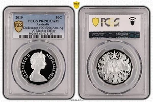 2019 50c Silver Proof-50th Anni of Dodecagon ANDA 1969 Mintage PR69 PCGS - Picture 1 of 1