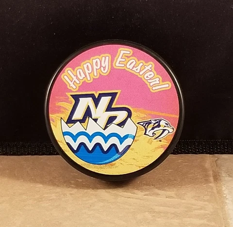 NASHVILLE PREDATORS HAPPY EASTER VINTAGE PUCK LIMITED EDITION NEW Cover
