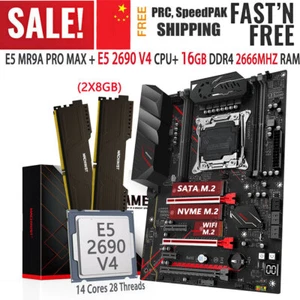 X99 Motherboard LGA 2011-v3 Xeon E5 2690 V4 16GB DDR4 2666MHz Desktop RAM Combo - Picture 1 of 18