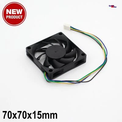 NEW GEHÄUSE CASE SYSTEM COOLER LÜFTER 70x70x15MM 70MM 4-PIN 12V XKS7015H12S LYF - Bild 1 von 4