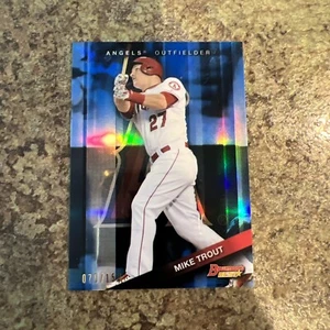 2015 Bowman's Best - Blue Refractor #1 Mike Trout /150 - Picture 1 of 3