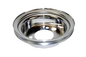 Small Block Chevy Chrome steel Crank short 1 groove add on pulley lower short wa - Picture 1 of 3