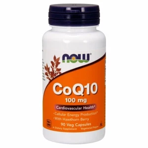 CoQ10 with Hawthorn Berry Vegetarian 100 mg 90 Veg Caps By Now Foods - Picture 1 of 1