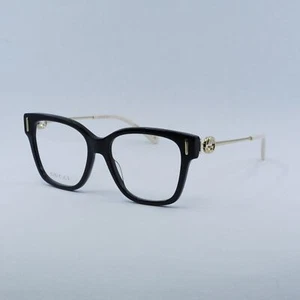 GUCCI GG1204O 001 Black/Gold 55mm Eyeglasses New Authentic - Picture 1 of 6
