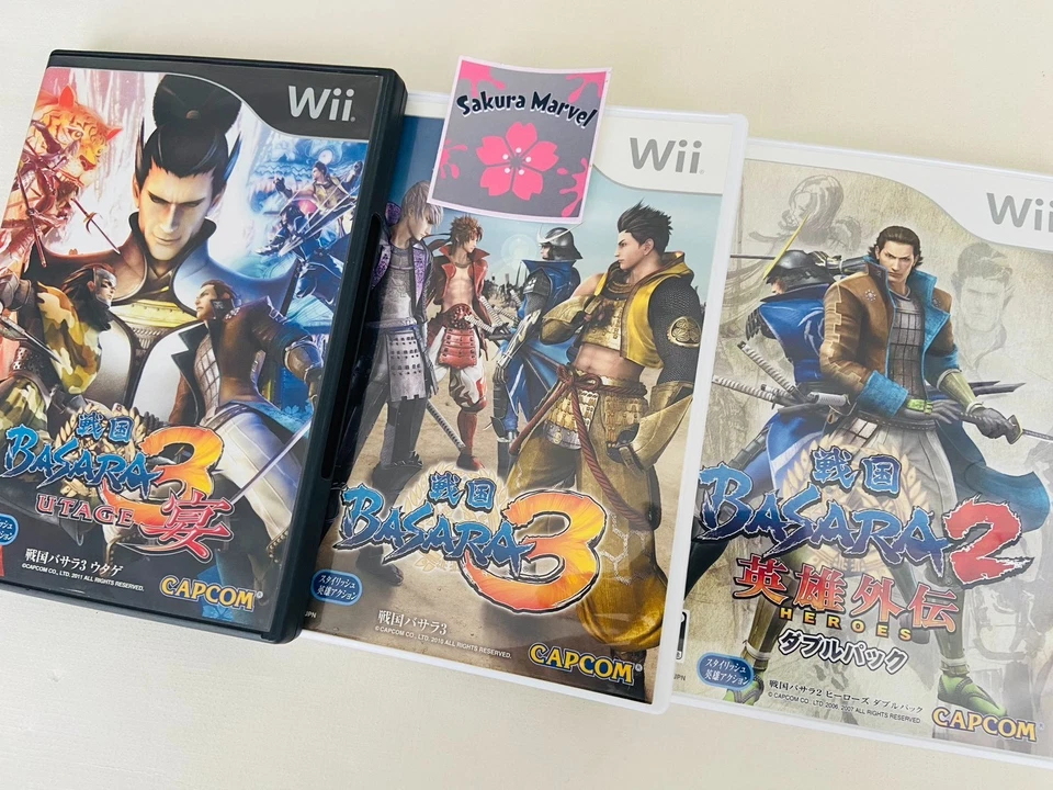 Nintendo Wii Sengoku Basara 2 3 Utage Samurai Heroes Capcom Japanese Game Tested - Image 1 of 1