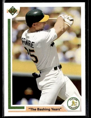 1991 Upper Deck #656 "The Bashing Years" Mark McGwire Baseball Card 2801I - Image 1 of 2