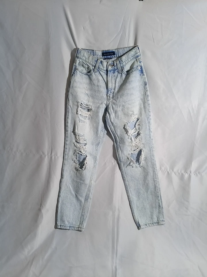 Aeropostale Mom Jeans Distressed Destroyed Women 25x26 - Image 1 of 4
