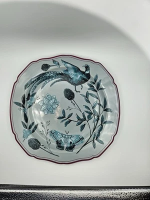 Anthropologie Elin Plato Desierto Bosque Cosecha Faisán Floral Foto 1 de 4