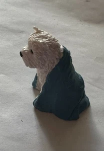 West Highland White Terrier vintage figurine 2" x 1.25" Blue Blanket - Picture 1 of 5