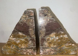 Vintage mehrfarbige versteinerte Holz Buchstützen versteinertes Holz 7,5"x6" je 10 Pfund - Bild 1 von 5