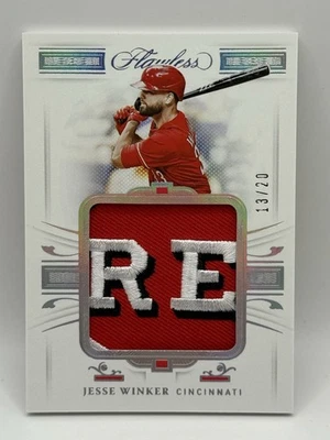 2021 Flawless Baseball Jesse Winker Logo Patch /20 Mets Reds - Image 1 of 2