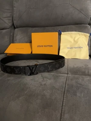 Пояс Louis Vuitton LV матовый черный размер 95/38 - Изображение 1 из 4