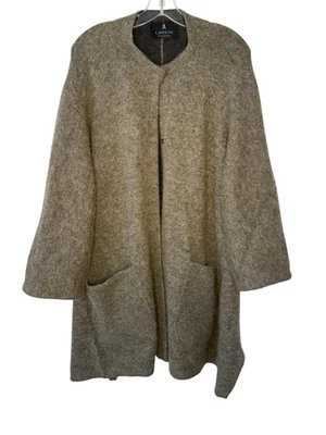 Cárdigan Abrigo Lanvin Collection Lana Mohair Mezcla Alpaca Longline Gris Talla M/L Foto 1 de 4